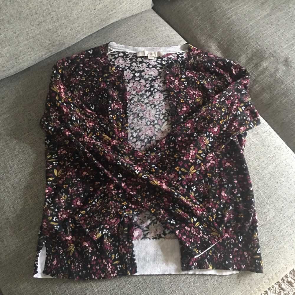 Loft floral print sweater.  Size small